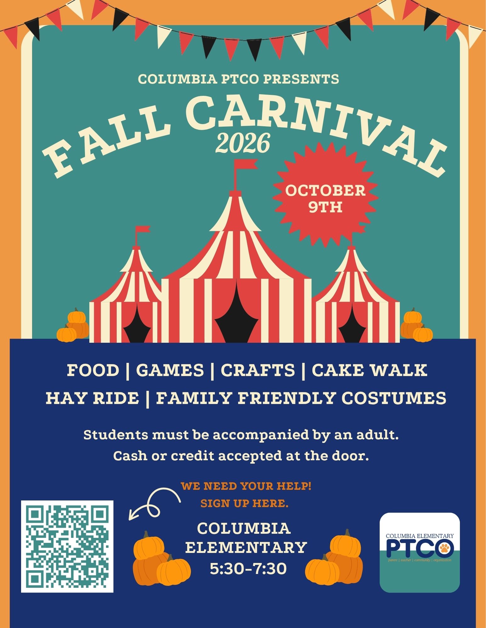 Columbia Elementary Fall Carnival — Friday, October 9